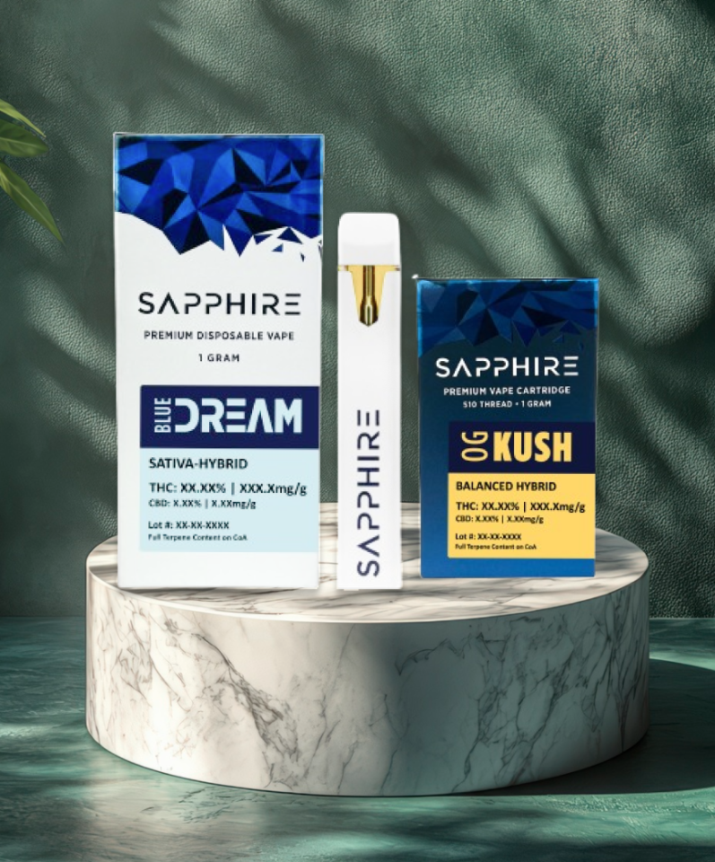 Sapphire Vapes on a Podium